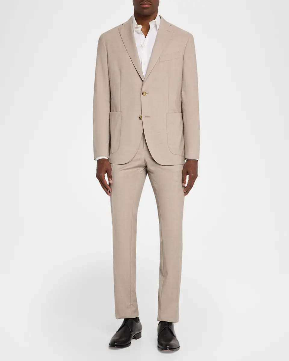Boglioli Men's Textured Wool Two-Piece Suit | Thumbnail 2 Boglioli Men's Textured Wool Two-Piece Suit | Thumbnail 2