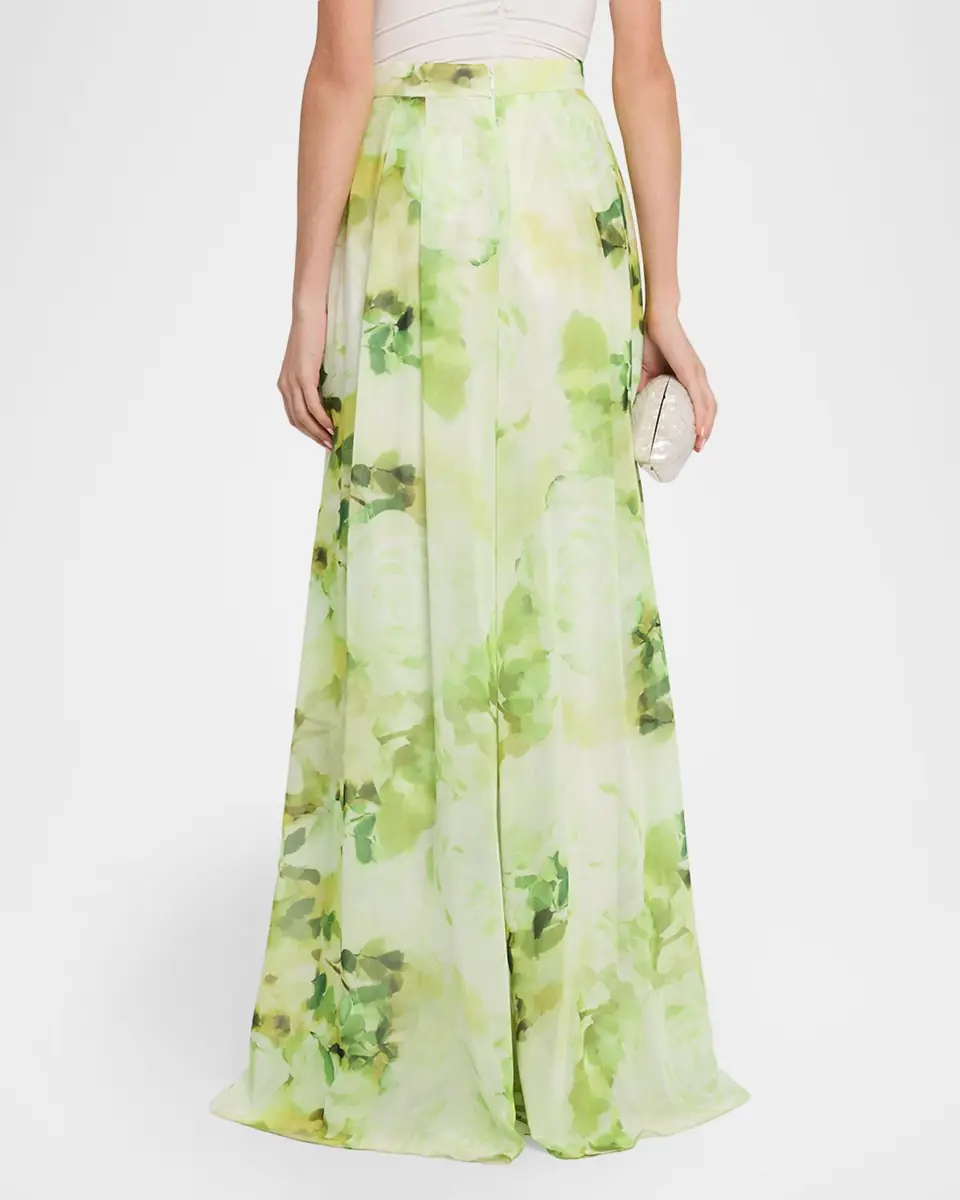 BADGLEY MISCHKA Floral-Print Georgette Palazzo Pants | Thumbnail 3 BADGLEY MISCHKA Floral-Print Georgette Palazzo Pants | Thumbnail 3