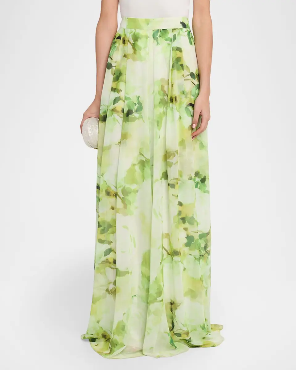 BADGLEY MISCHKA Floral-Print Georgette Palazzo Pants | Thumbnail 4 BADGLEY MISCHKA Floral-Print Georgette Palazzo Pants | Thumbnail 4