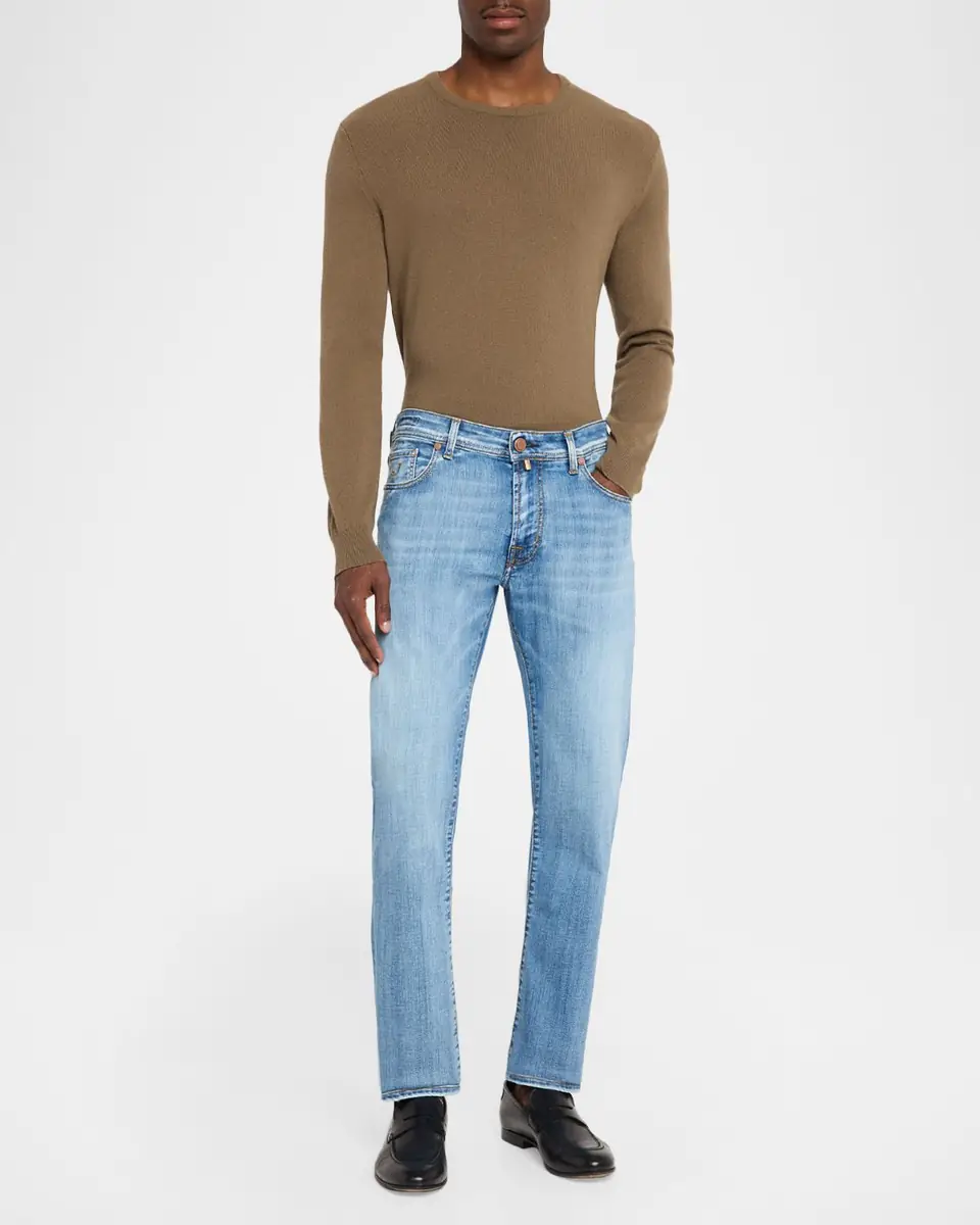 Jacob Cohen Men's Slim Stretch Faded Light-Wash Denim Jeans | Thumbnail 2 Jacob Cohen Men's Slim Stretch Faded Light-Wash Denim Jeans | Thumbnail 2