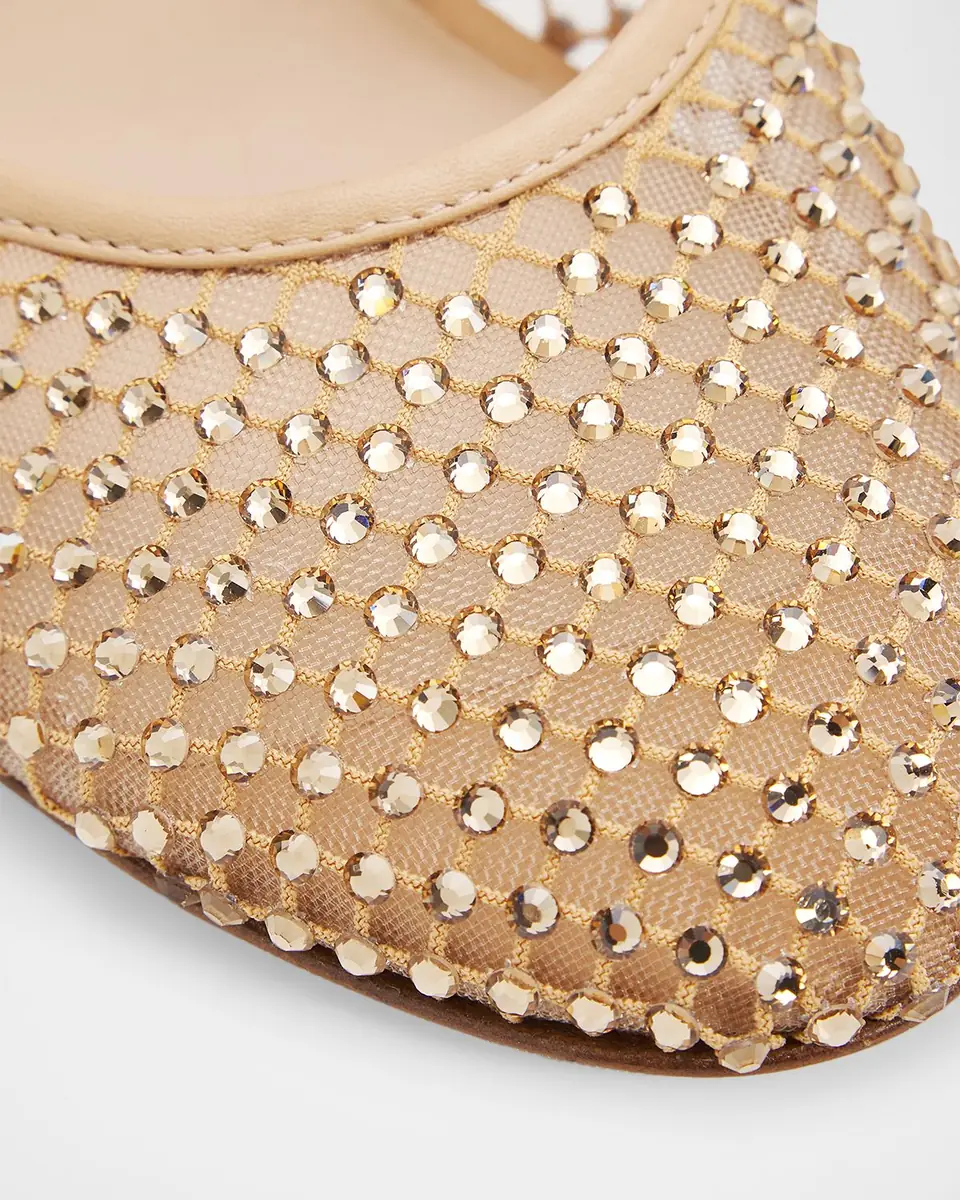 Stuart Weitzman 85mm Bareitall Shine Mesh and Leather Pumps | Thumbnail 5 Stuart Weitzman 85mm Bareitall Shine Mesh and Leather Pumps | Thumbnail 5