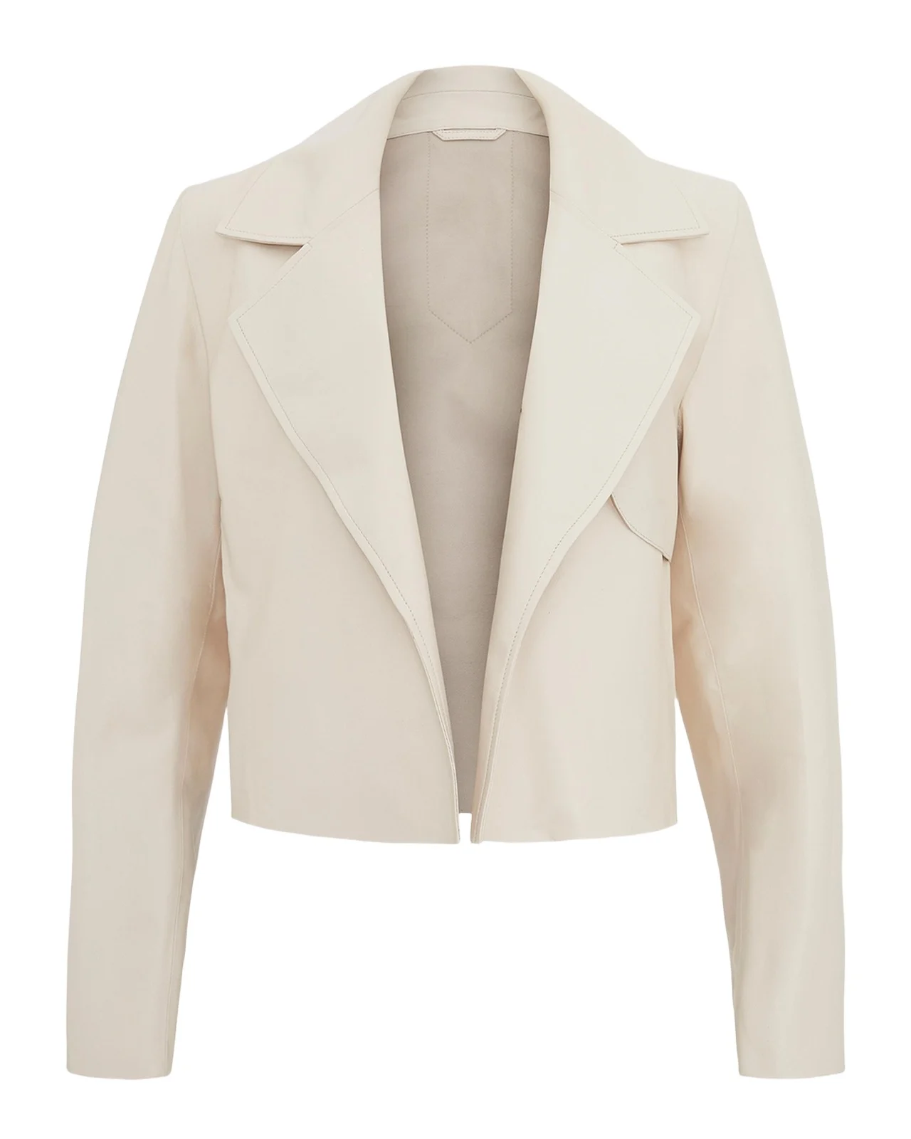 Gorski Select Lamb Leather Open-Front Jacket