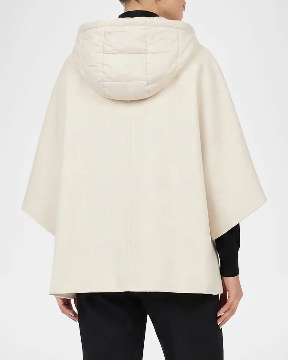 Gorski Cashmere And Wool Hooded Poncho | Thumbnail 3 Gorski Cashmere And Wool Hooded Poncho | Thumbnail 3