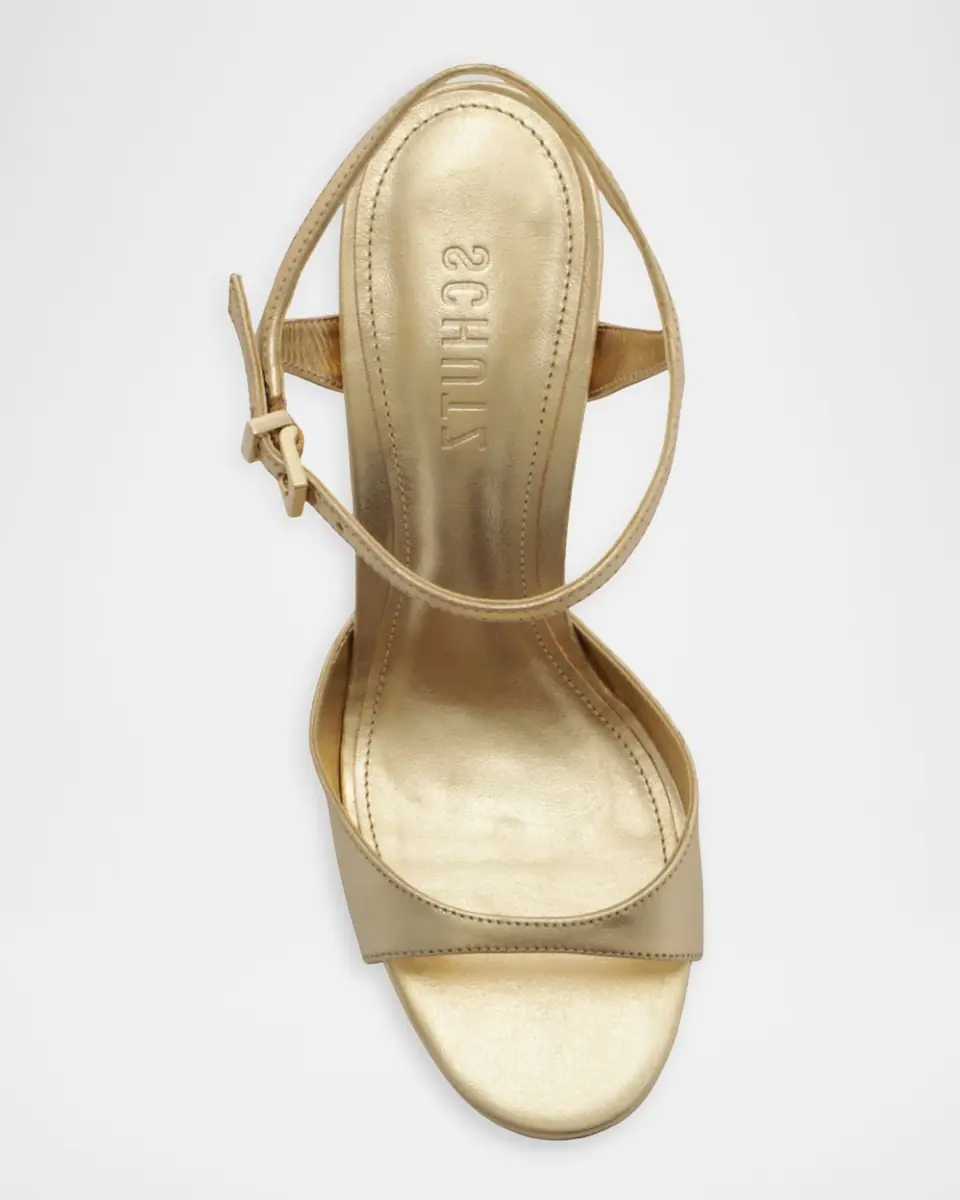 Schutz Scarlett Metallic Leather Platform Sandals | Thumbnail 5