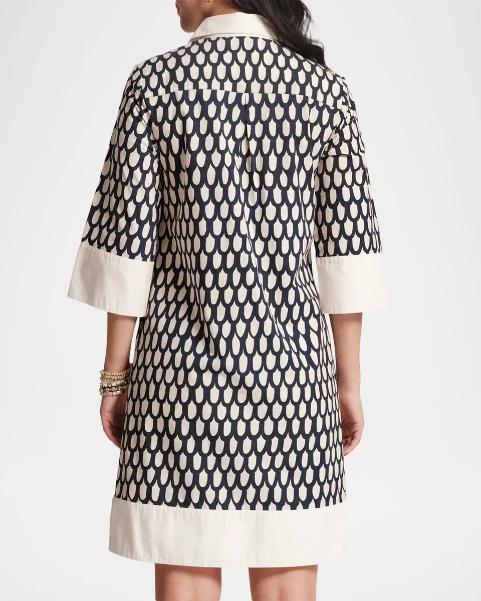 Frances Valentine Tracey Loop-Print Cotton Mini Dress | Thumbnail 2 Frances Valentine Tracey Loop-Print Cotton Mini Dress | Thumbnail 2