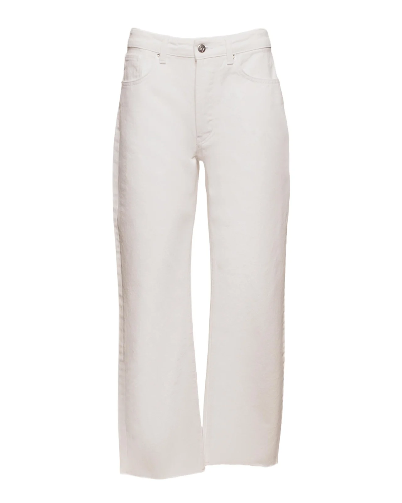 Frances Valentine Andy Cropped Frayed-Hem Cotton Denim Jeans