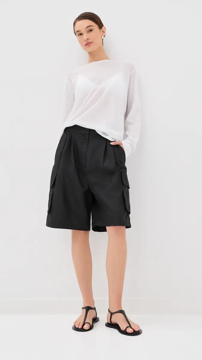 Tibi Crispy Nylon Stella Shorts | Thumbnail 5 Tibi Crispy Nylon Stella Shorts | Thumbnail 5