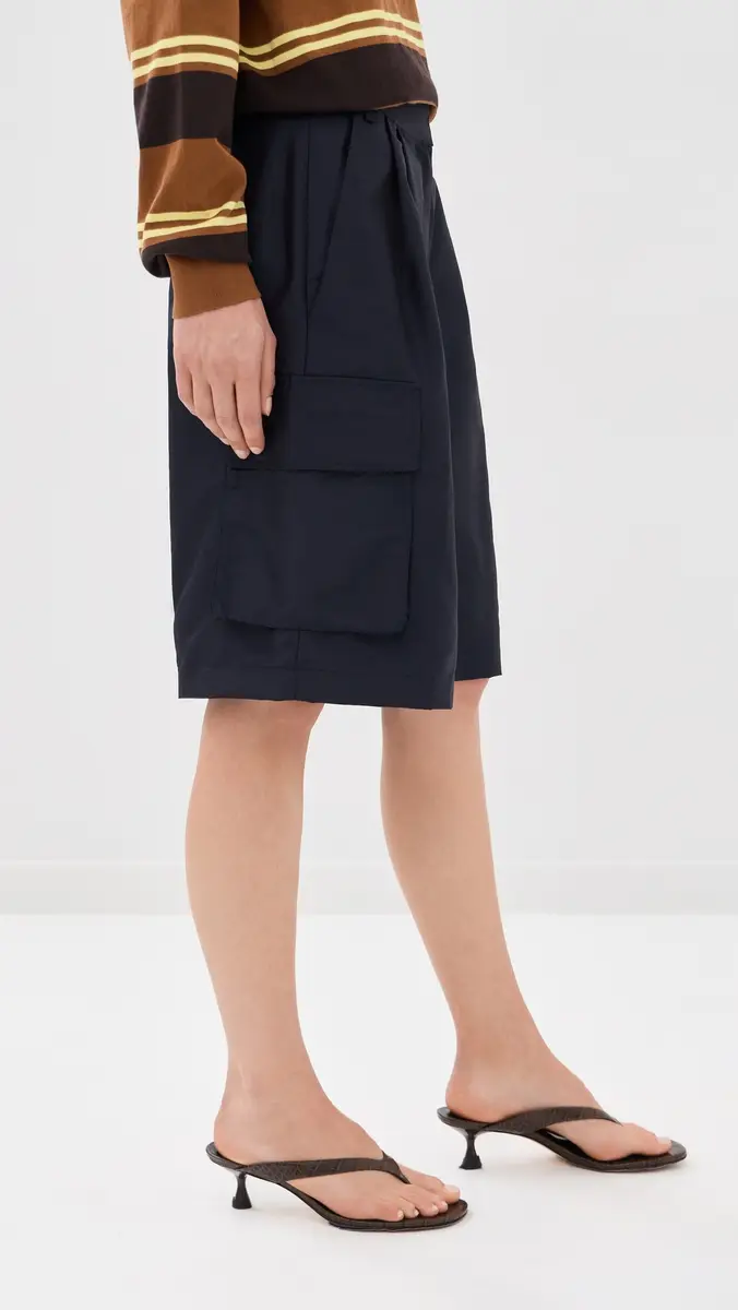 Tibi Crispy Nylon Stella Shorts | Thumbnail 4