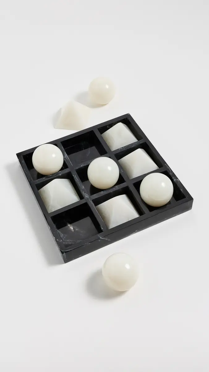 Jonathan Adler Mustique Tic Tac Toe Set - Black/White Black/White | Thumbnail 2 Jonathan Adler Mustique Tic Tac Toe Set - Black/White Black/White | Thumbnail 2
