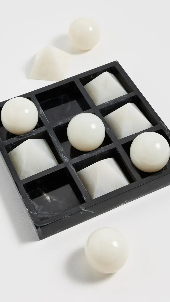 Jonathan Adler Mustique Tic Tac Toe Set - Black/White Black/White | Thumbnail 3 Jonathan Adler Mustique Tic Tac Toe Set - Black/White Black/White | Thumbnail 3
