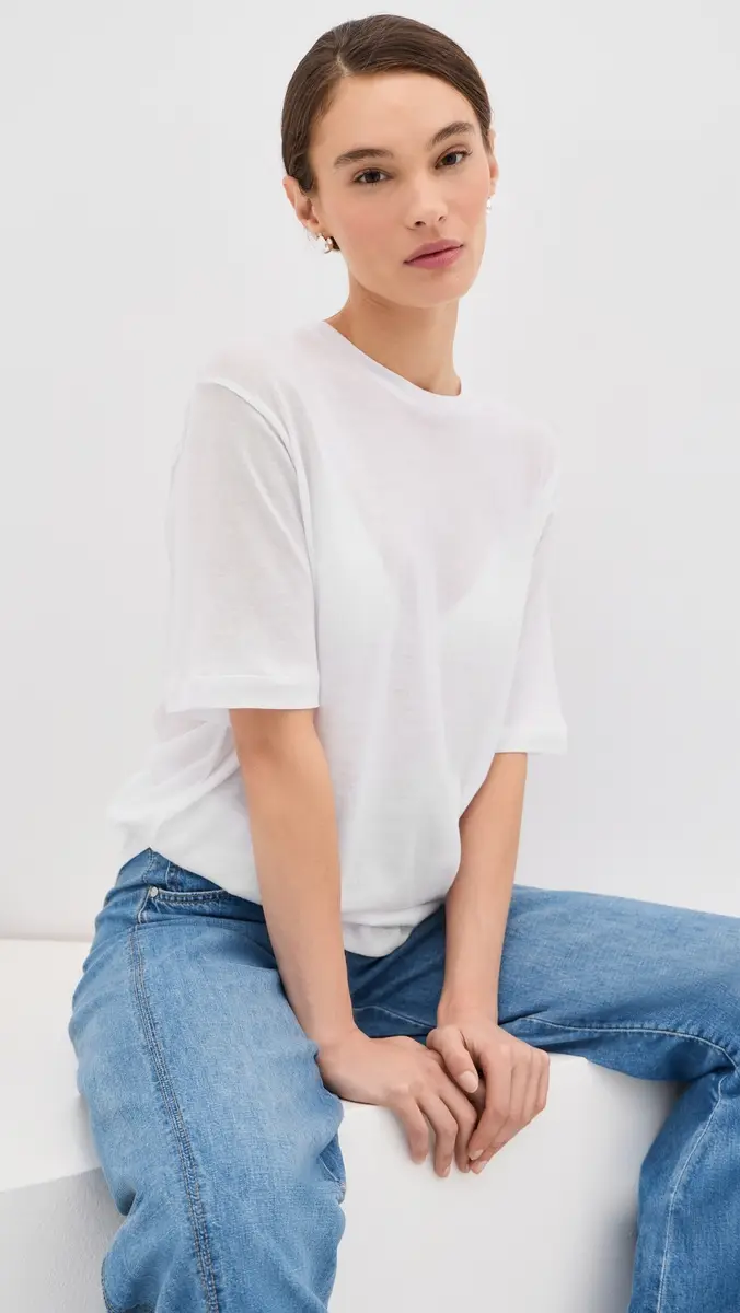 Tibi Sheer Crepe Knit Tee | Thumbnail 2 Tibi Sheer Crepe Knit Tee | Thumbnail 2
