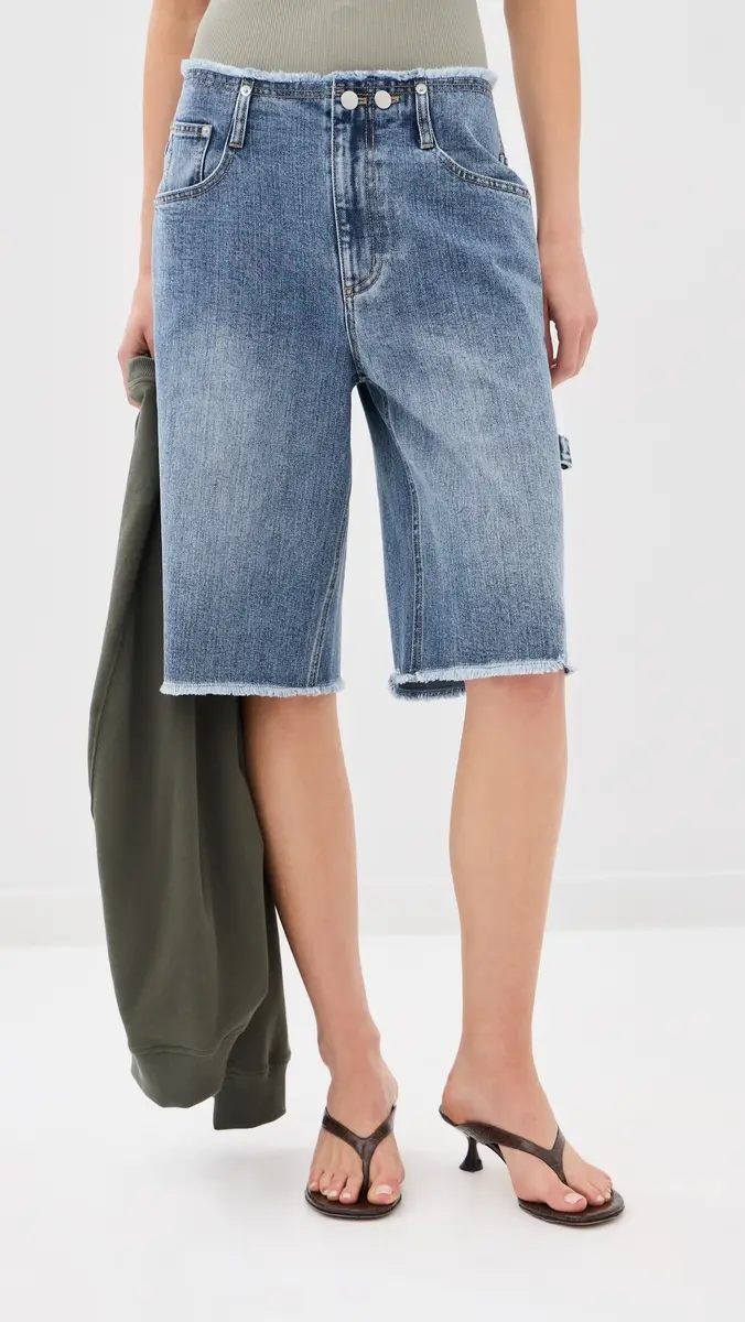 Tibi Classic Wash Newman Shorts | Thumbnail 2 Tibi Classic Wash Newman Shorts | Thumbnail 2