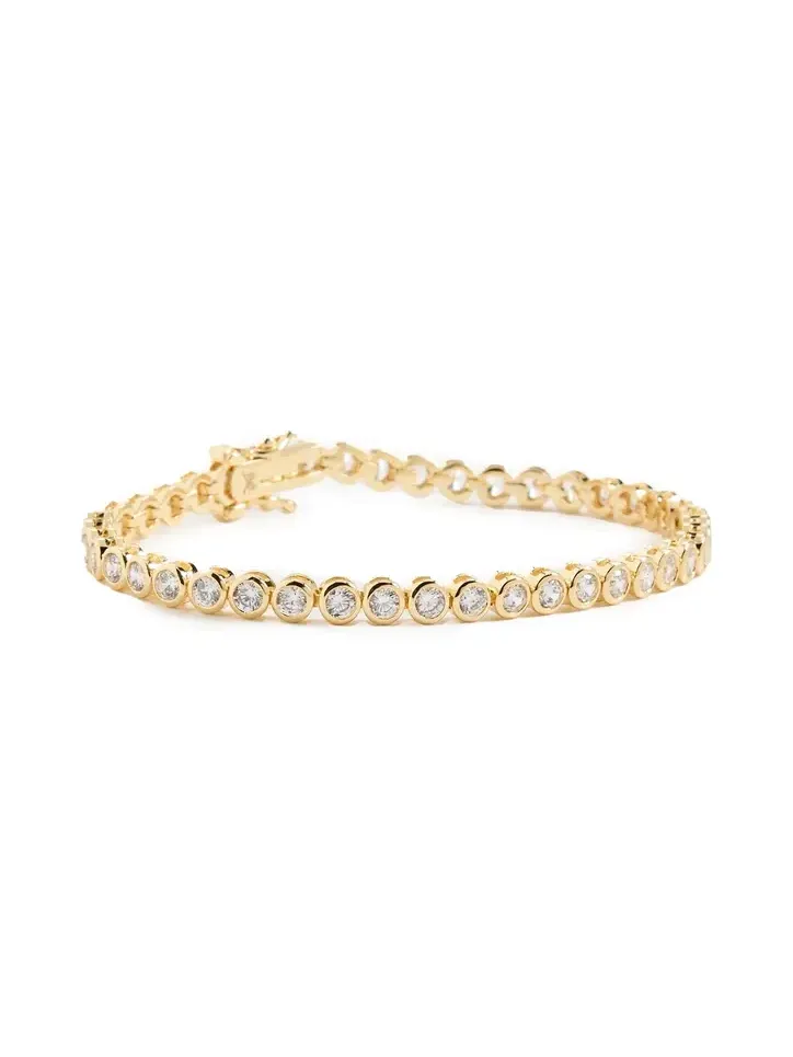Gold Bezel Tennis Bracelet Gold Bezel Tennis Bracelet