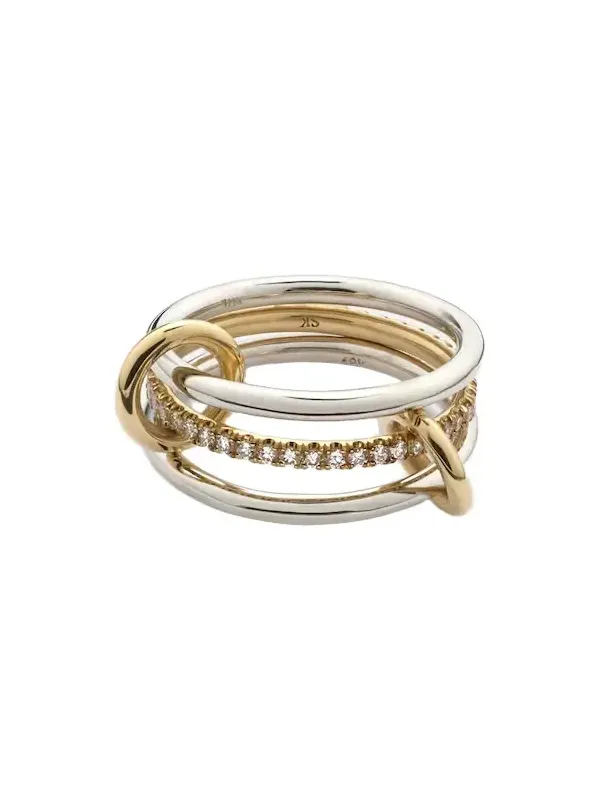Sonny 18kt gold and white gold ring with diamonds Sonny 18kt gold and white gold ring with diamonds