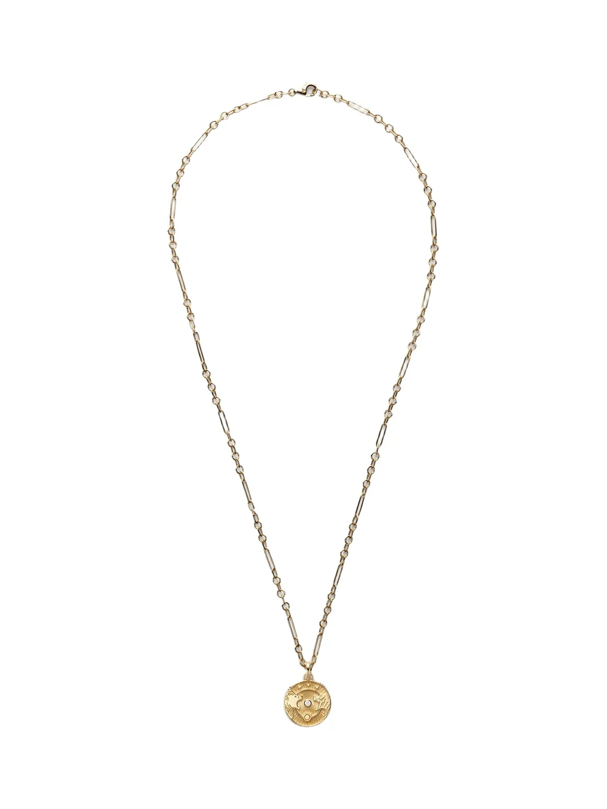 Strength Solar & Lunar 18kt gold pendant necklace with diamond