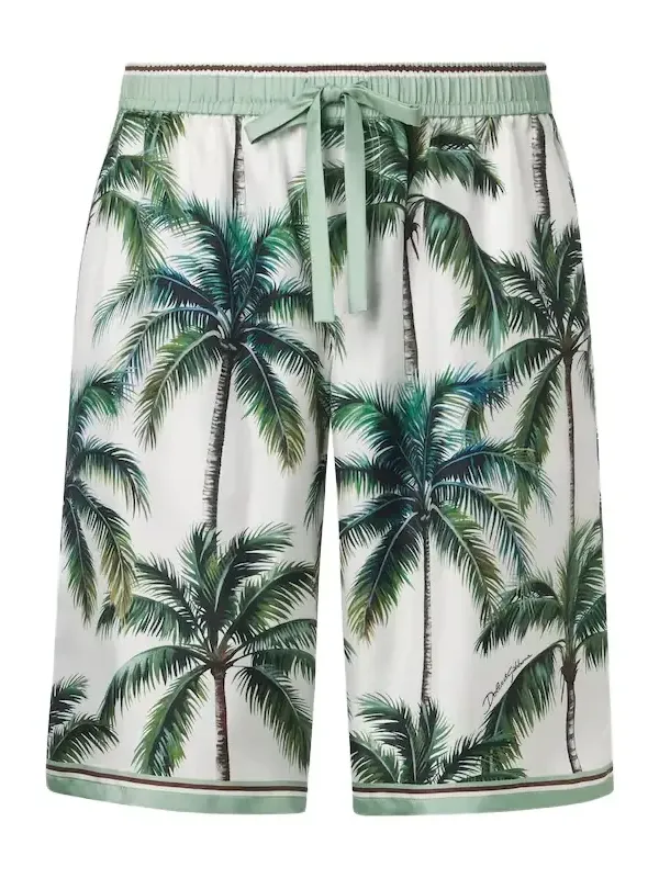 Printed silk twill shorts Printed silk twill shorts