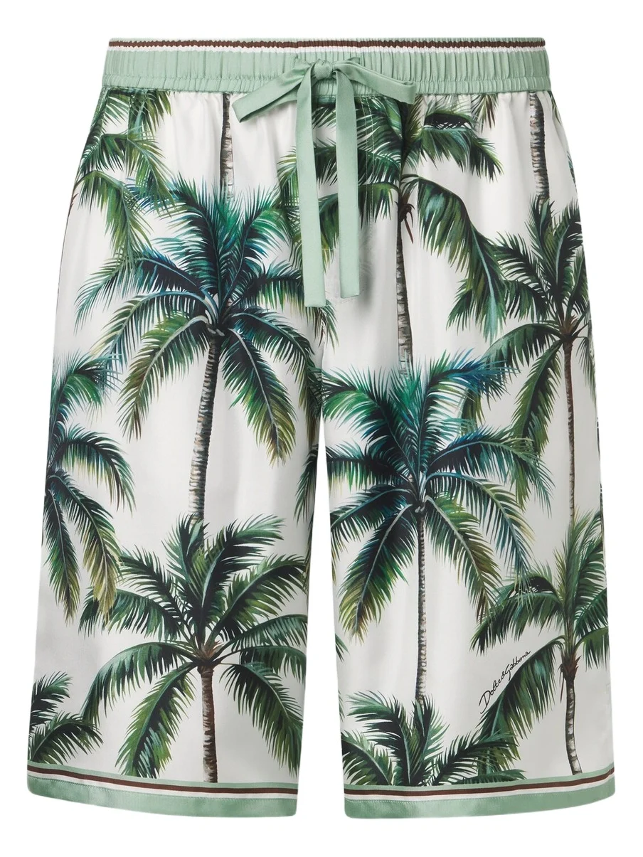 Printed silk twill shorts Printed silk twill shorts