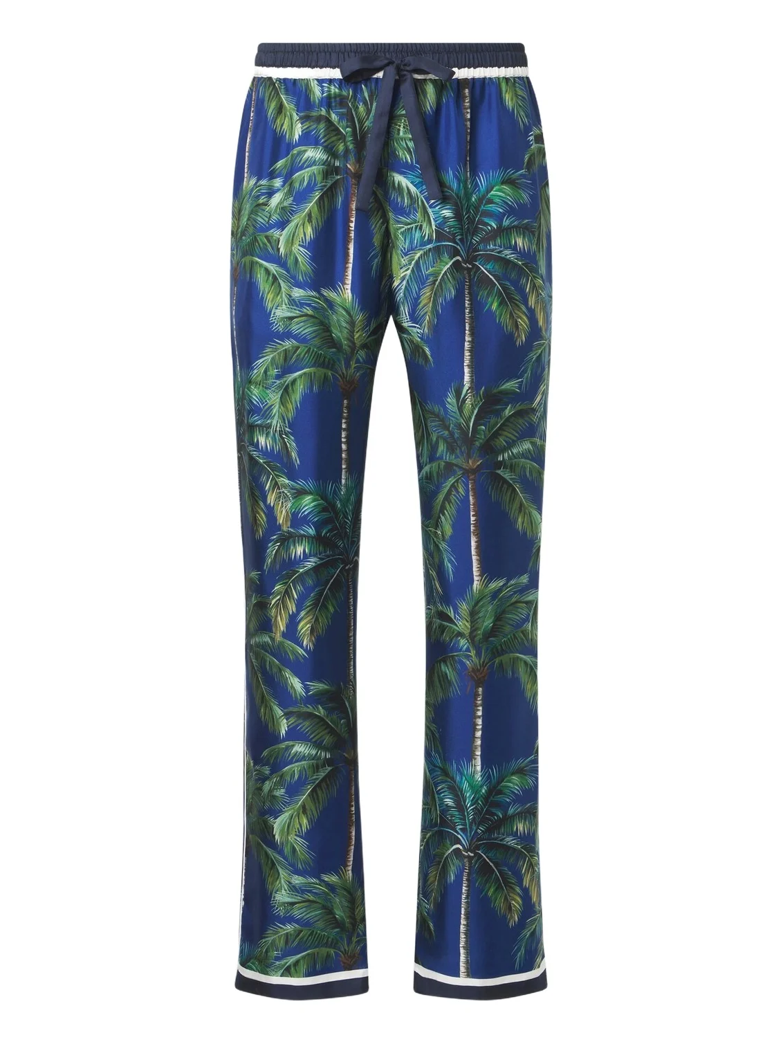 Printed silk twill straight pants Printed silk twill straight pants
