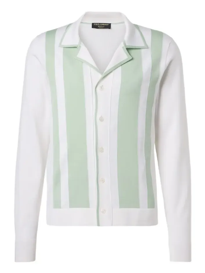 Striped wool and silk shirt Striped wool and silk shirt