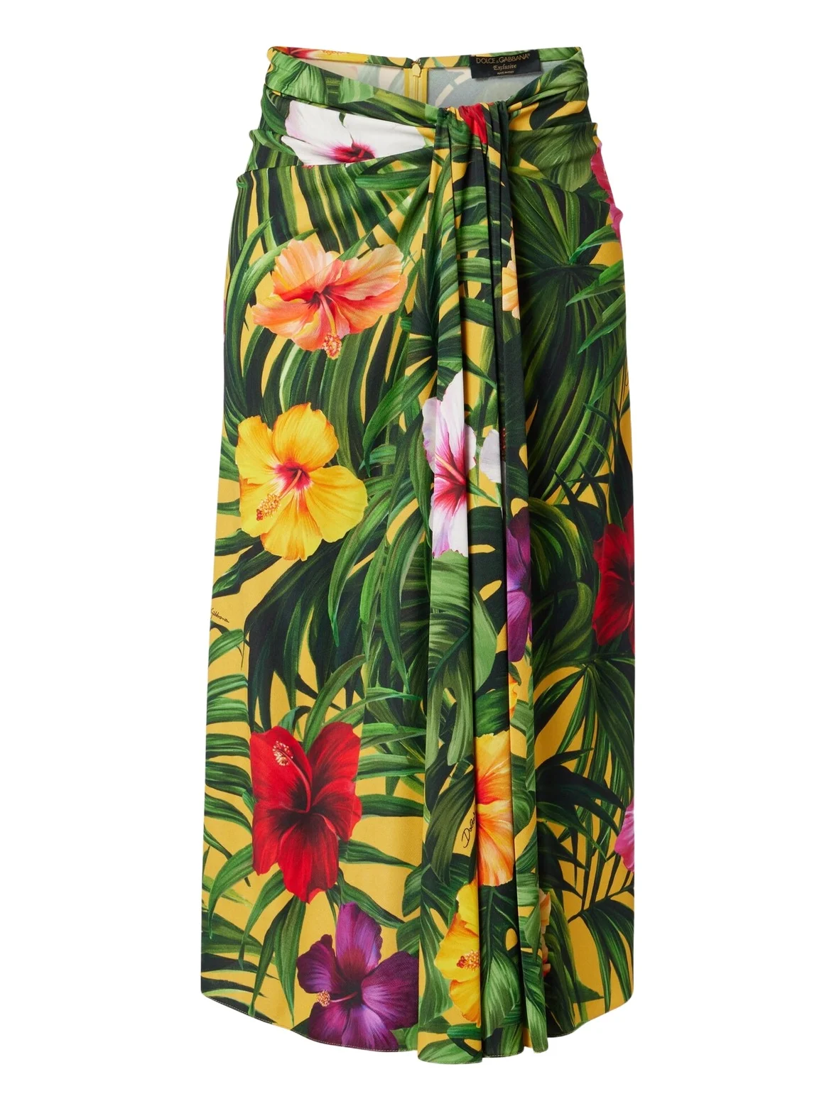 Dolce & Gabbana Draped floral midi skirt