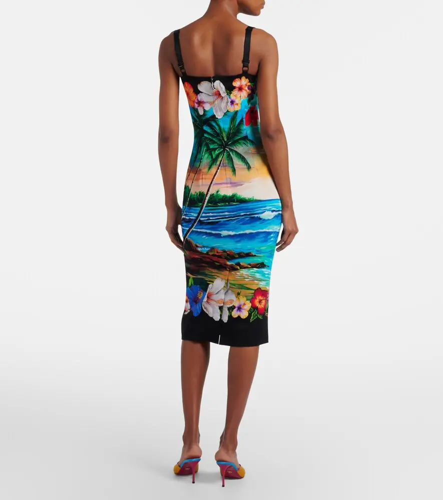 Dolce & Gabbana Printed silk-blend midi dress | Thumbnail 5 Dolce & Gabbana Printed silk-blend midi dress | Thumbnail 5