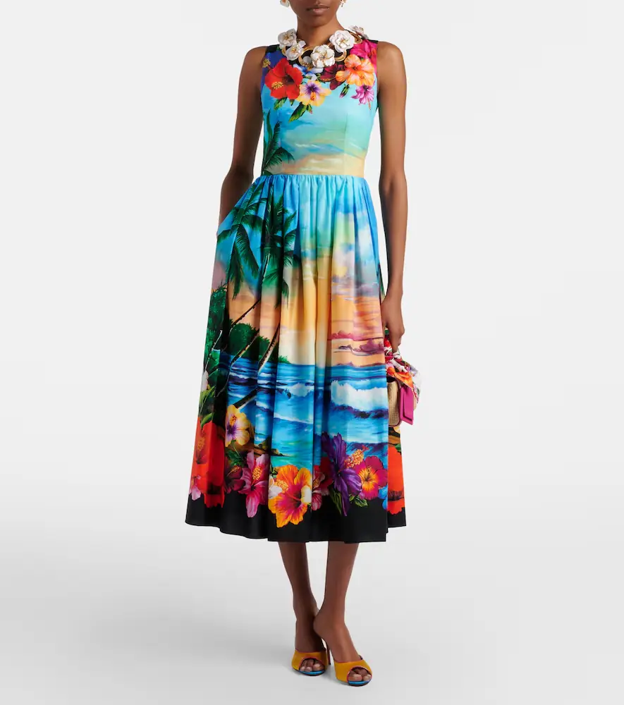 Dolce & Gabbana Printed cotton midi dress | Thumbnail 4 Dolce & Gabbana Printed cotton midi dress | Thumbnail 4