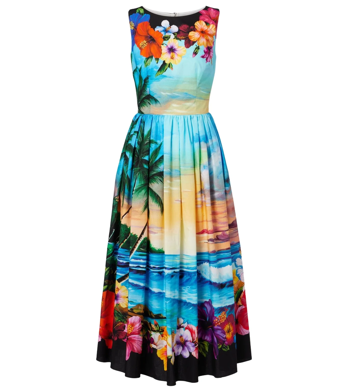 Printed cotton midi dress Printed cotton midi dress