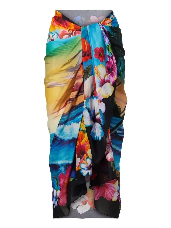 Floral cotton beach cover-up Floral cotton beach cover-up