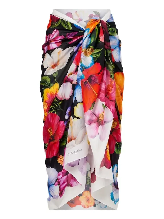 Floral cotton beach cover-up Floral cotton beach cover-up