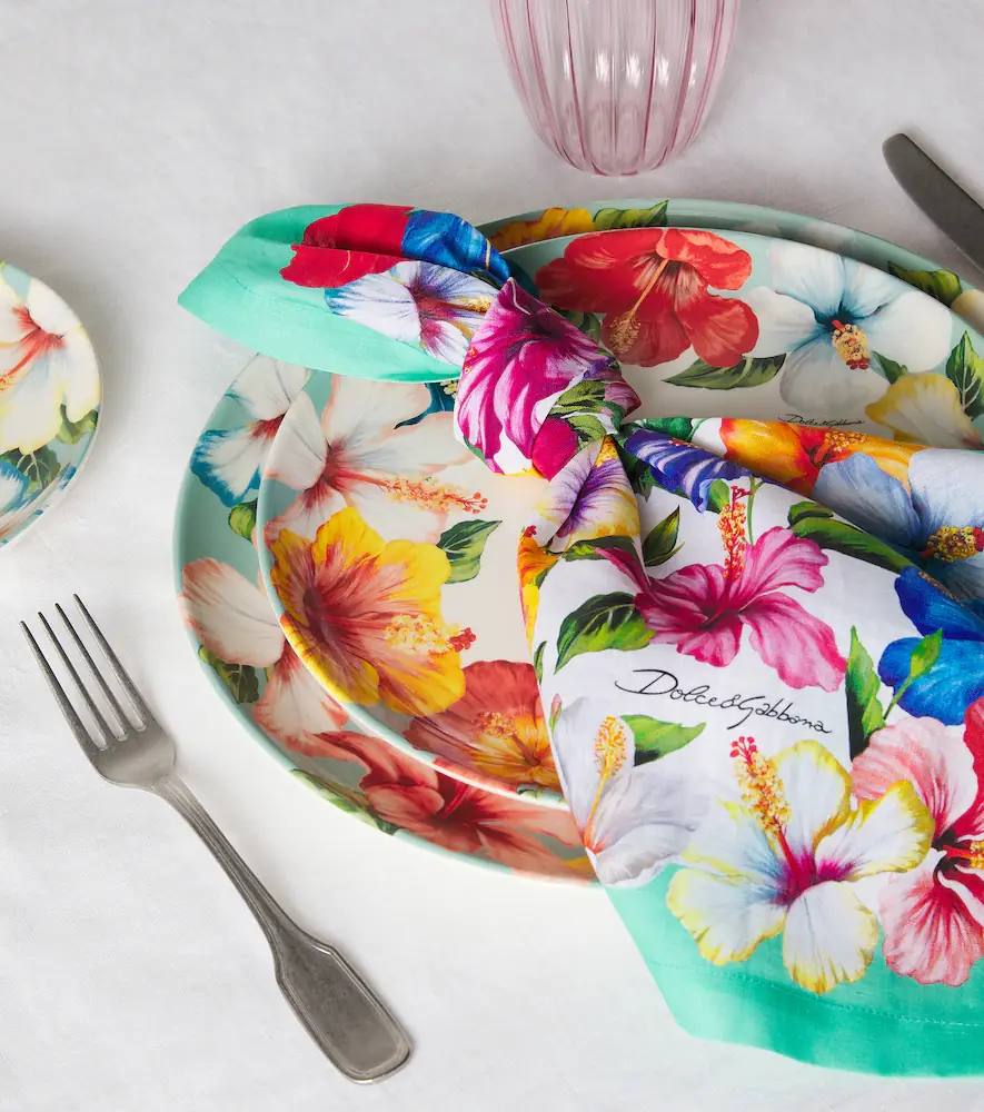 Dolce & Gabbana Casa Set of 2 floral linen napkins | Thumbnail 3