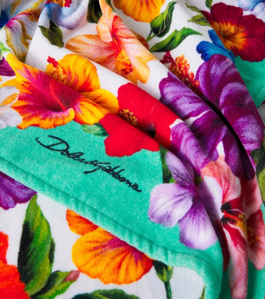 Dolce & Gabbana Casa Floral cotton terry beach towel | Thumbnail 3