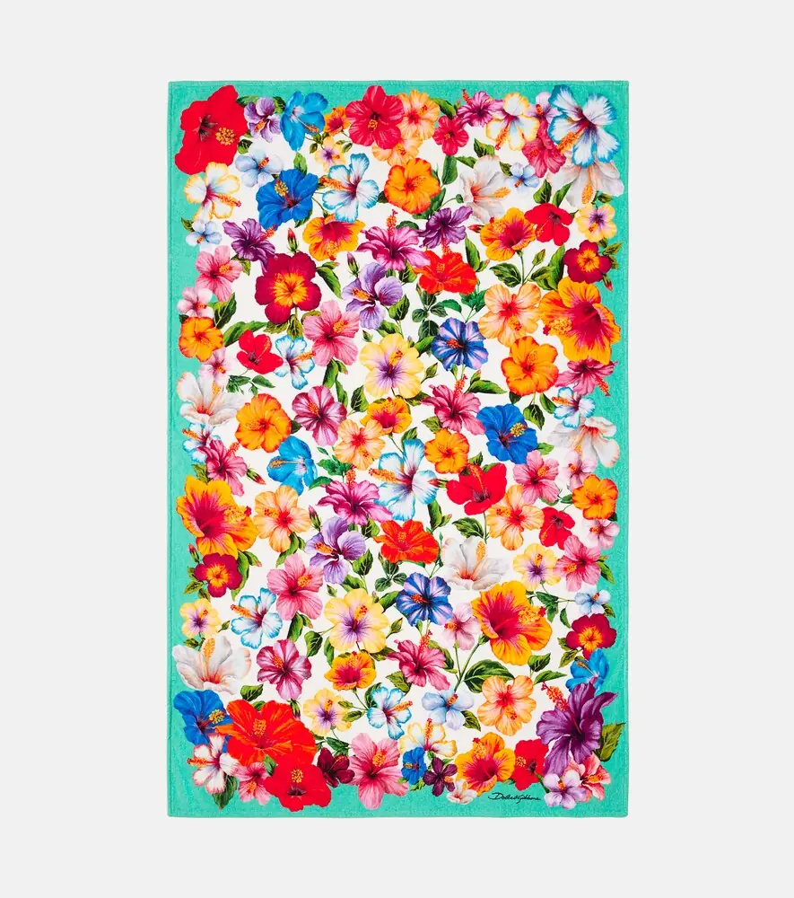 Dolce & Gabbana Casa Floral cotton terry beach towel | Thumbnail 4