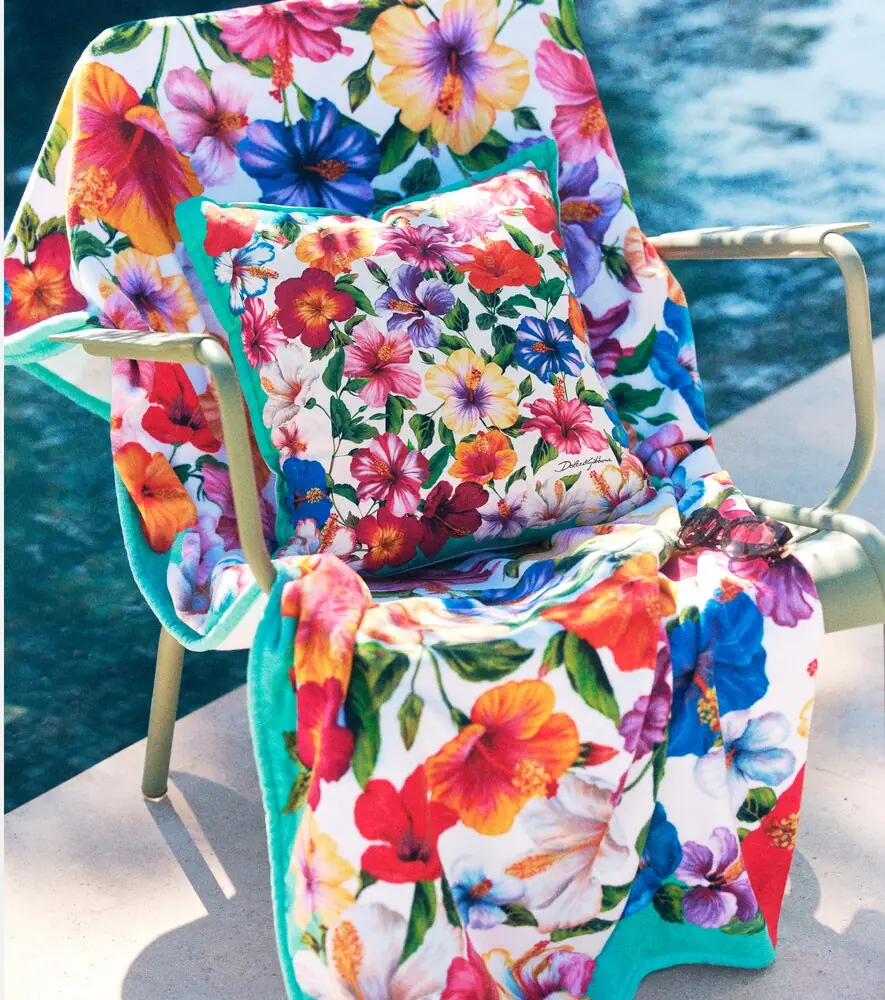 Dolce & Gabbana Casa Floral cotton terry beach towel | Thumbnail 5