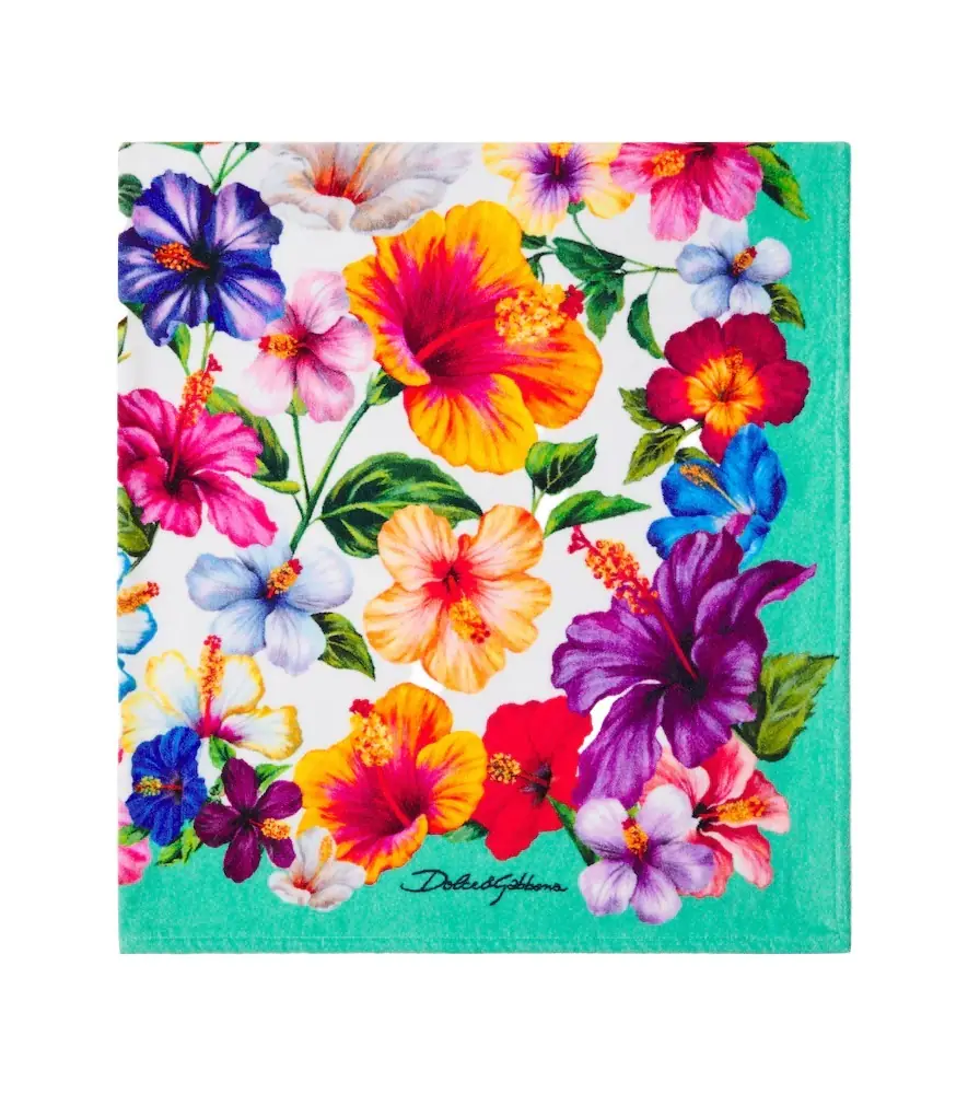 Dolce & Gabbana Casa Floral cotton terry beach towel