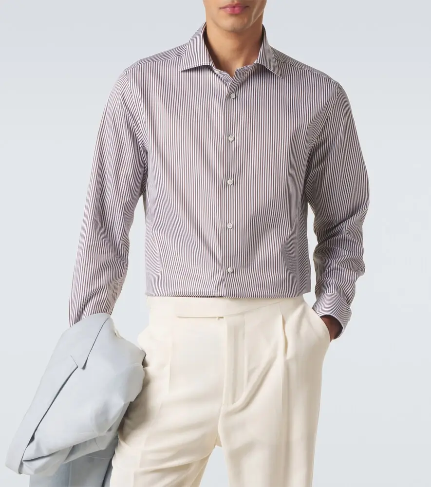Canali Striped cotton shirt | Thumbnail 4