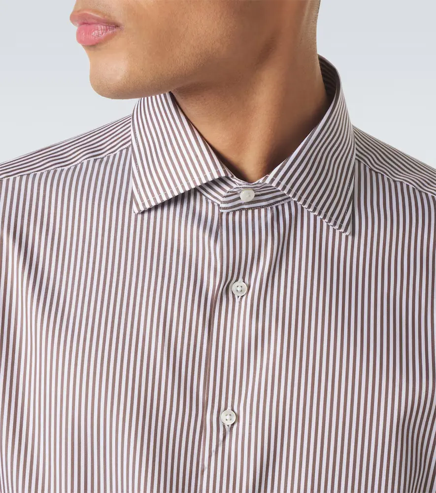 Canali Striped cotton shirt | Thumbnail 5
