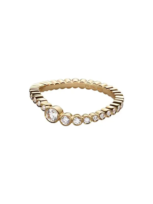 Sky 18kt gold ring with diamonds