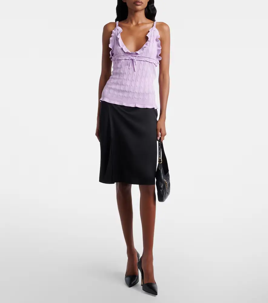 Gucci Ruffled cable-knit top | Thumbnail 5 Gucci Ruffled cable-knit top | Thumbnail 5