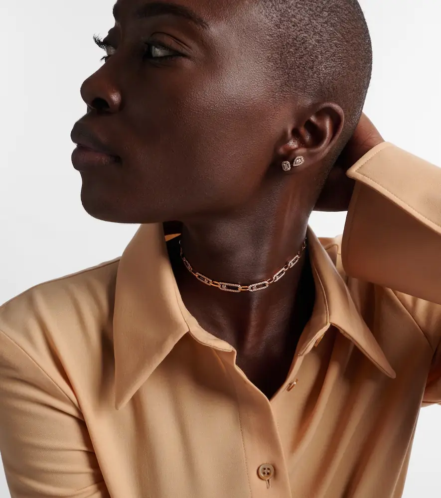Messika Move Link 18kt rose gold choker with diamonds | Thumbnail 4 Messika Move Link 18kt rose gold choker with diamonds | Thumbnail 4