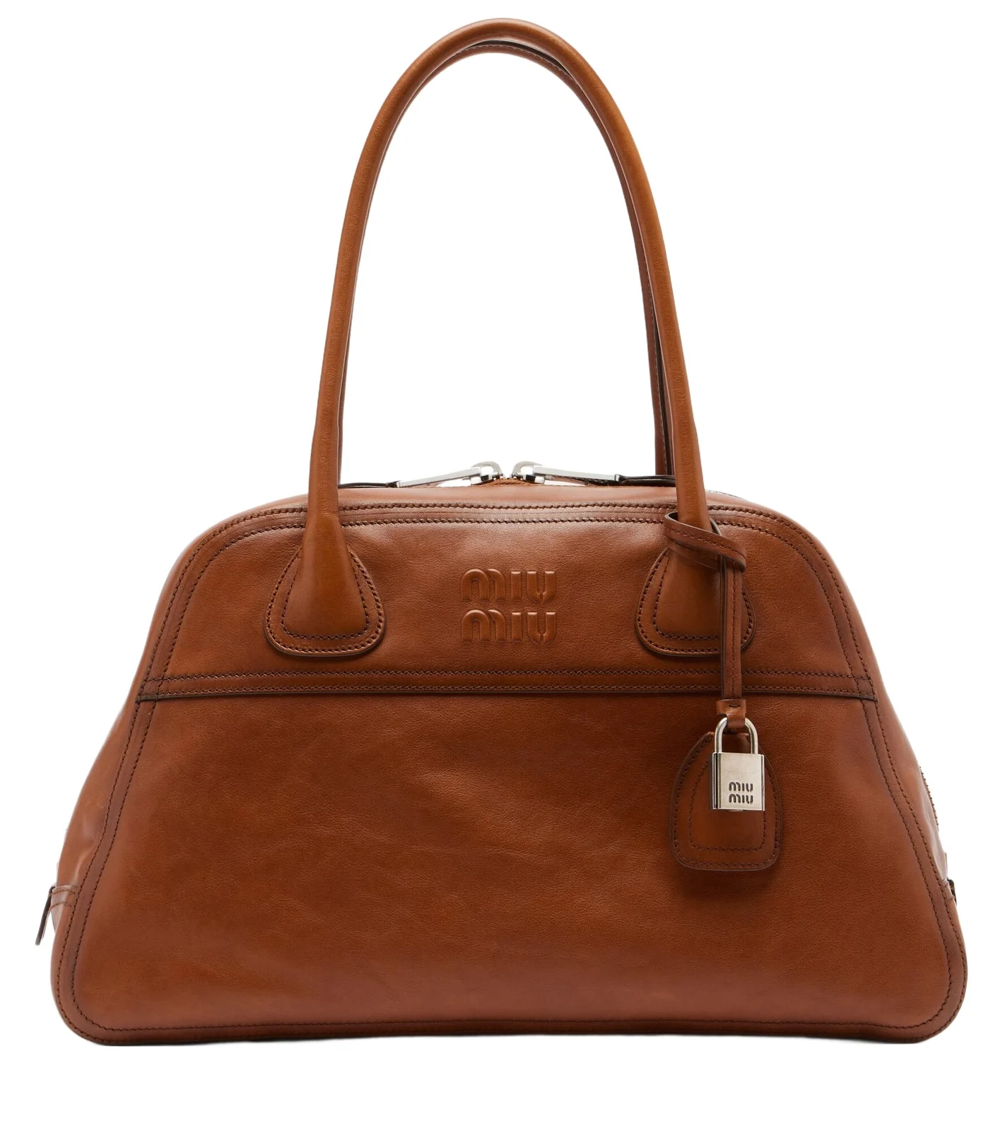 Miu Miu Vivant Medium leather bowling bag