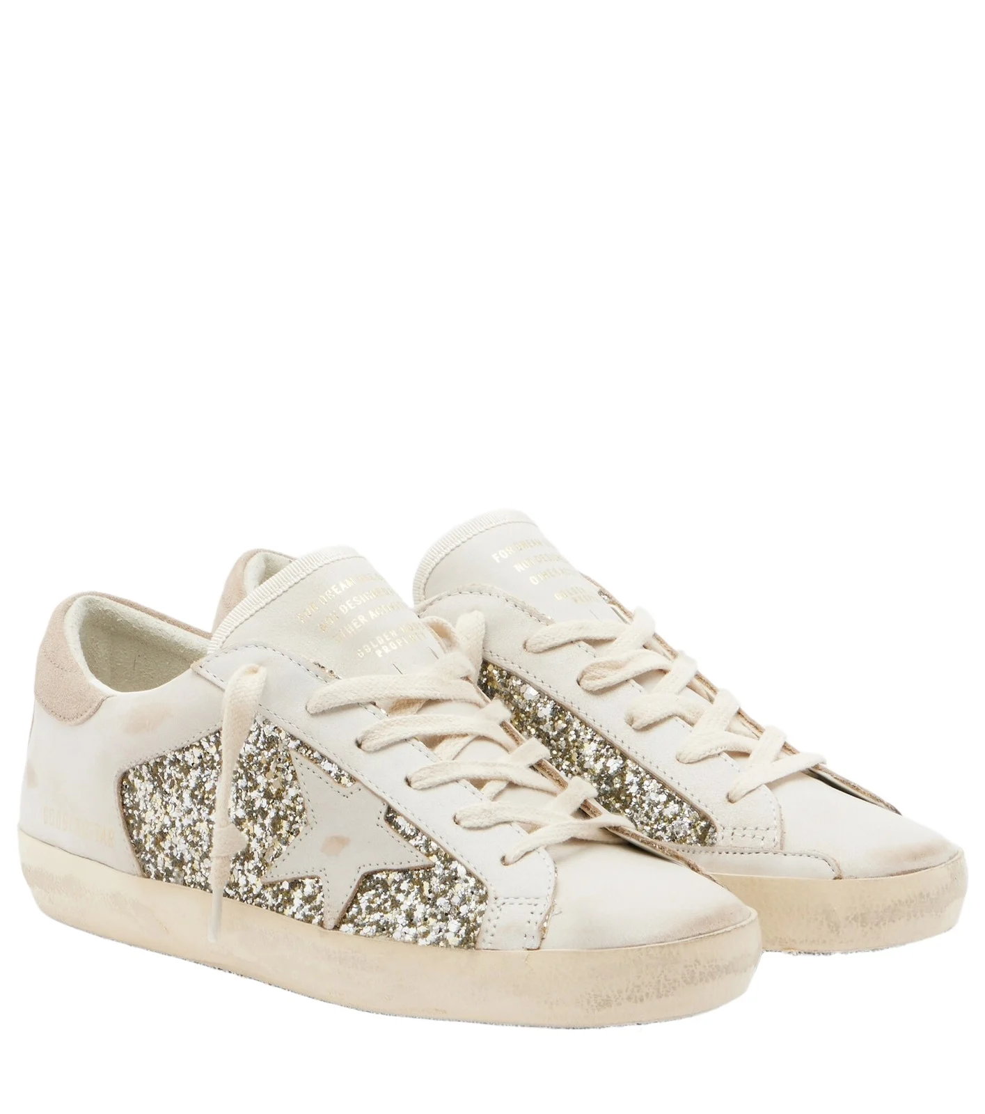 Super Star glitter leather sneakers Super Star glitter leather sneakers