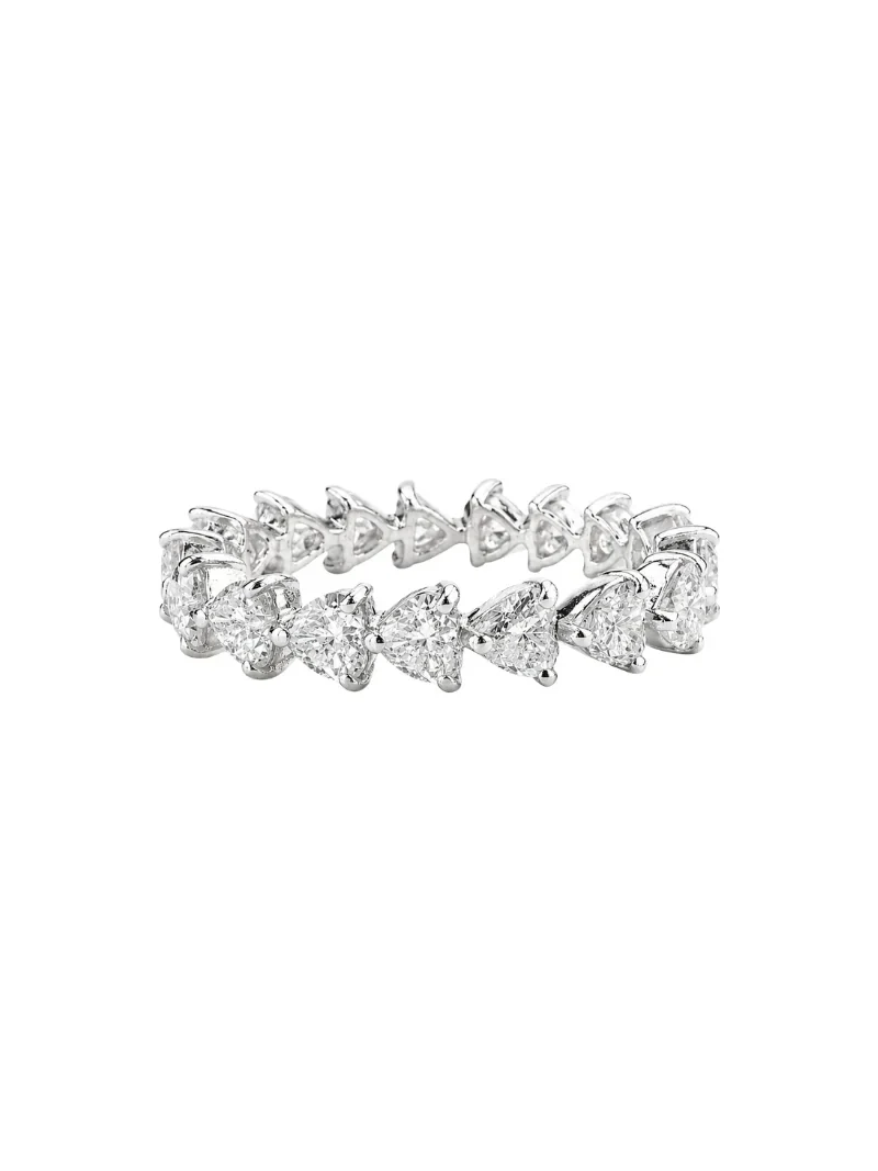 2.78ct Diamond 18K Gold Heart Eternity Ring