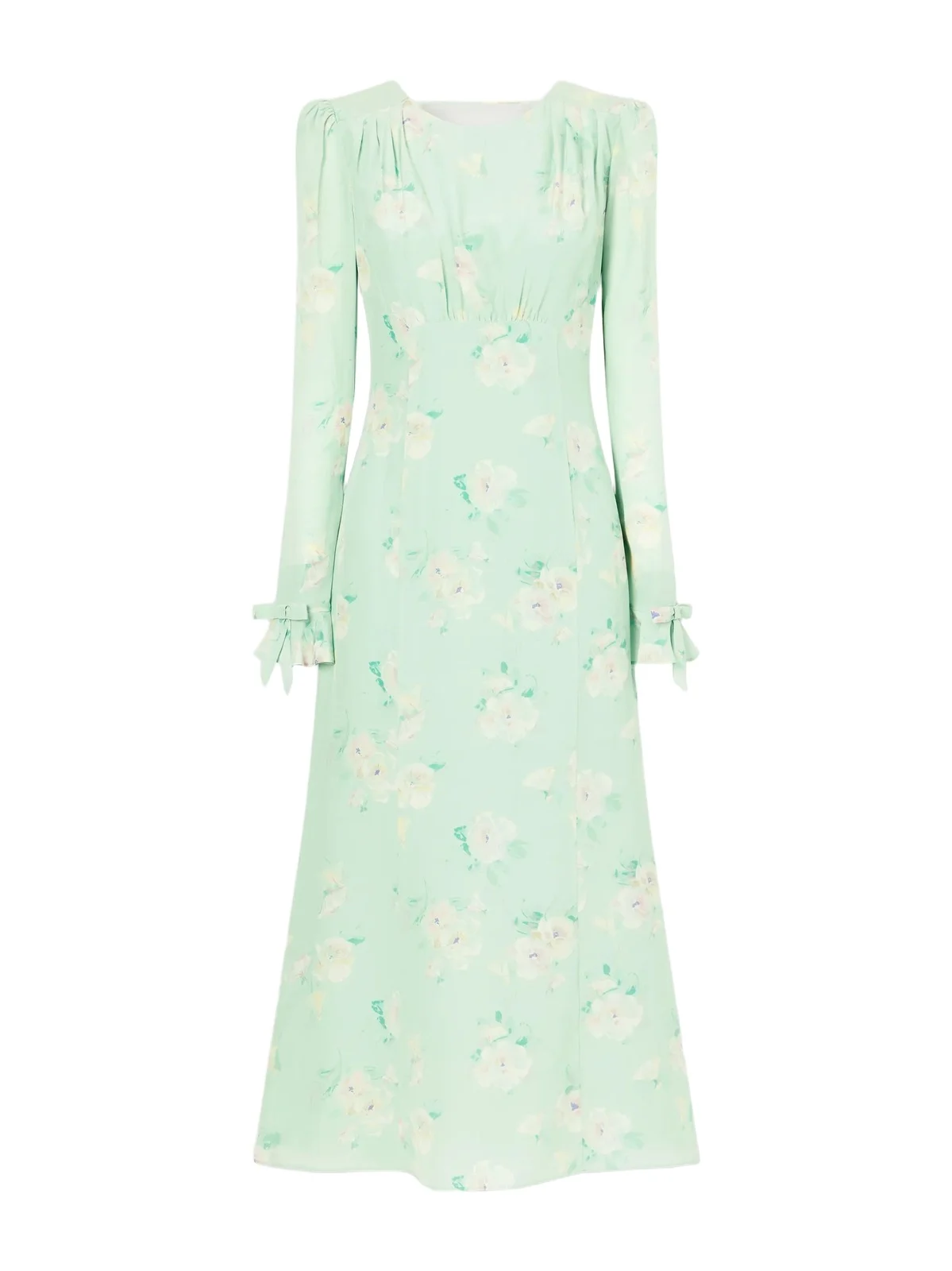 Floral-print Silk Midi Dress Floral-print Silk Midi Dress