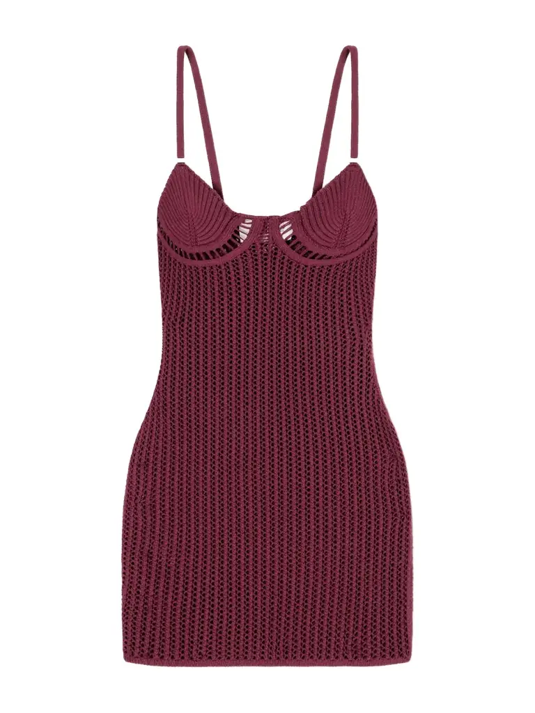 The Attico Crochet Cotton-blend Mini Dress | Image 1 The Attico Crochet Cotton-blend Mini Dress | Image 1