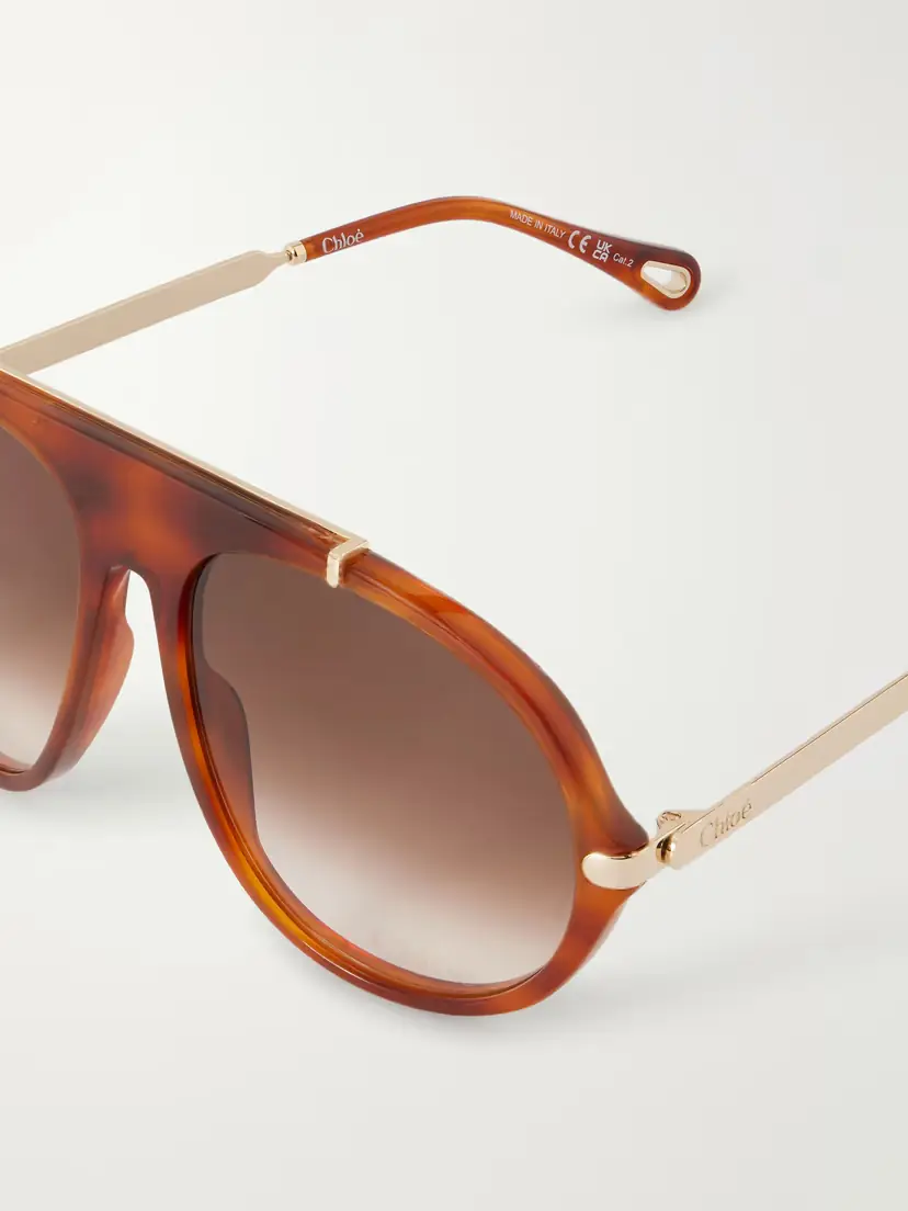 Chloé Aly Aviator-frame Acetate Sunglasses | Thumbnail 4 Chloé Aly Aviator-frame Acetate Sunglasses | Thumbnail 4