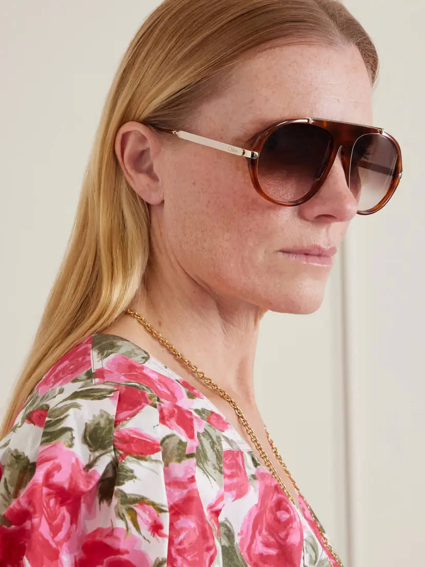 Chloé Aly Aviator-frame Acetate Sunglasses | Thumbnail 5 Chloé Aly Aviator-frame Acetate Sunglasses | Thumbnail 5