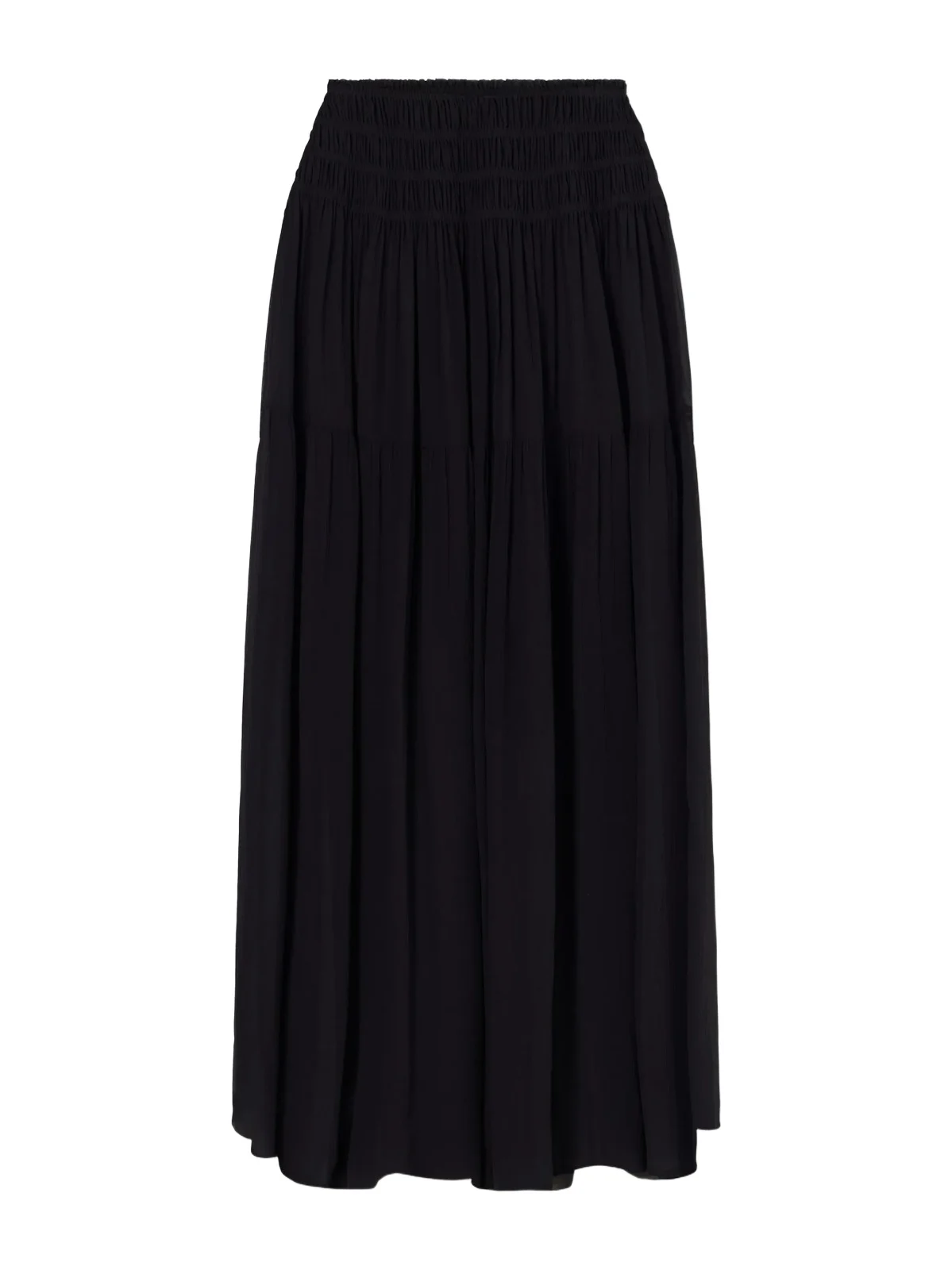 Midnight Shirred Muslin Maxi Skirt
