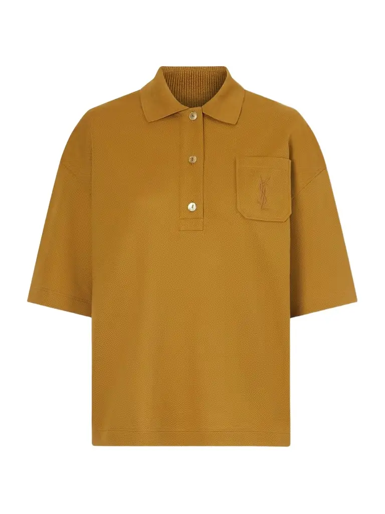 Saint Laurent Cotton-piqué Polo Shirt | Image 1 Saint Laurent Cotton-piqué Polo Shirt | Image 1