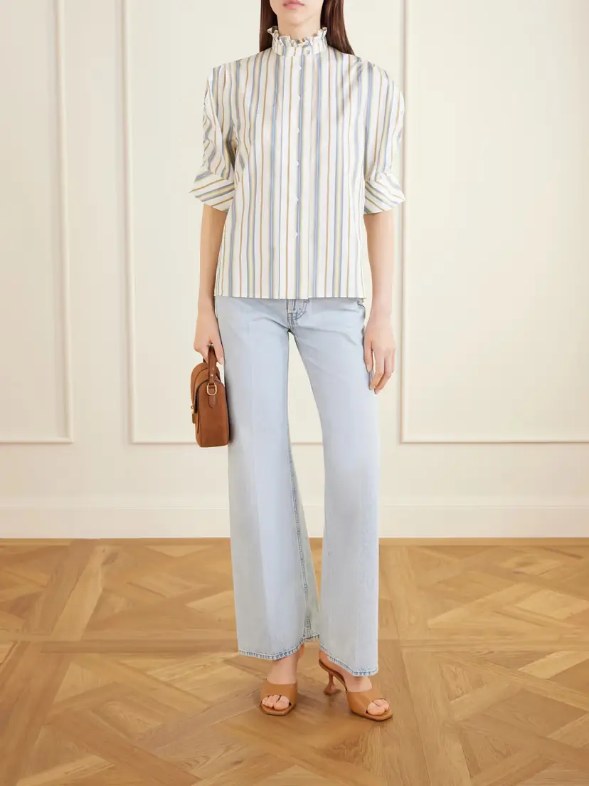 Thierry Colson Vita Striped Cotton Blouse | Thumbnail 2