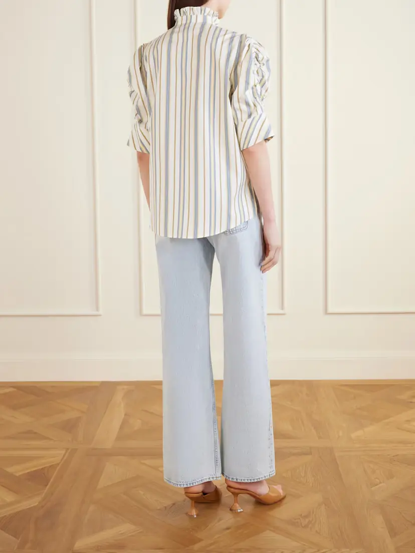 Thierry Colson Vita Striped Cotton Blouse | Thumbnail 3